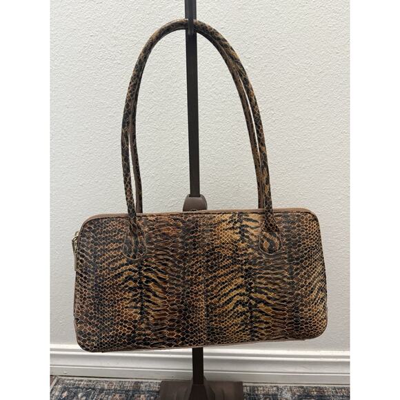 Hobo The Original Shoulder Bag‎Snake Metallic Gold Bag NEW